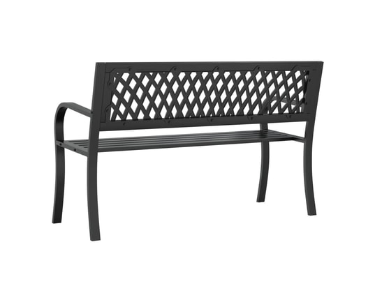 VIDAXL - Banc de jardin noir 120 cm acier