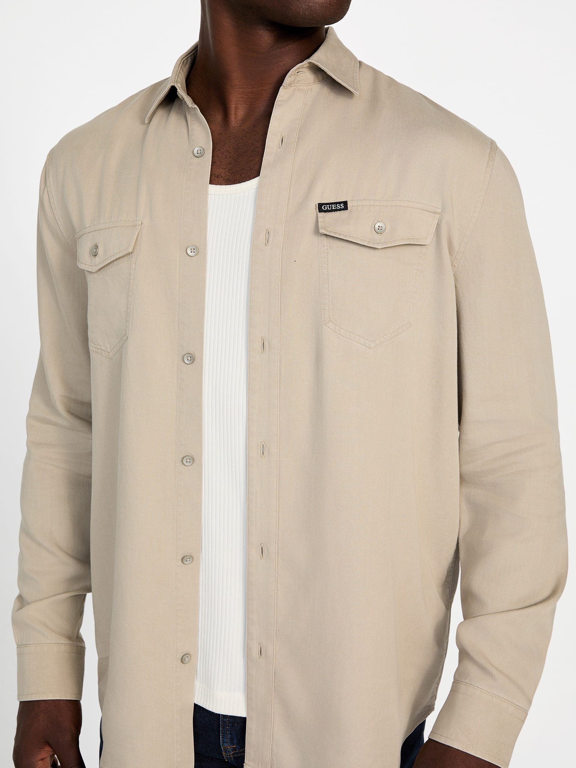 Camisa de sarja lavada