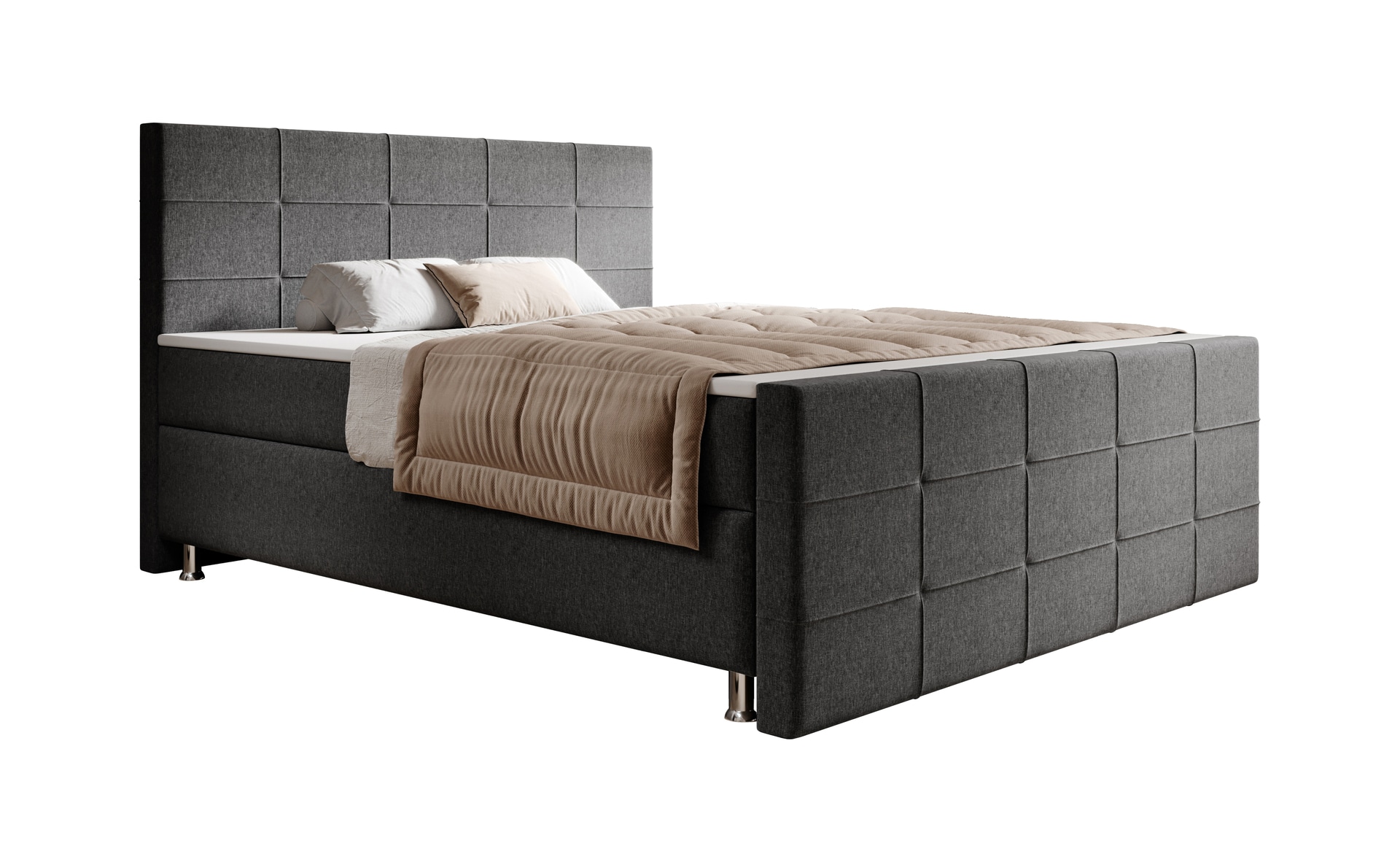 Boxspringbett Florenz 180 x 200 cm anthrazit