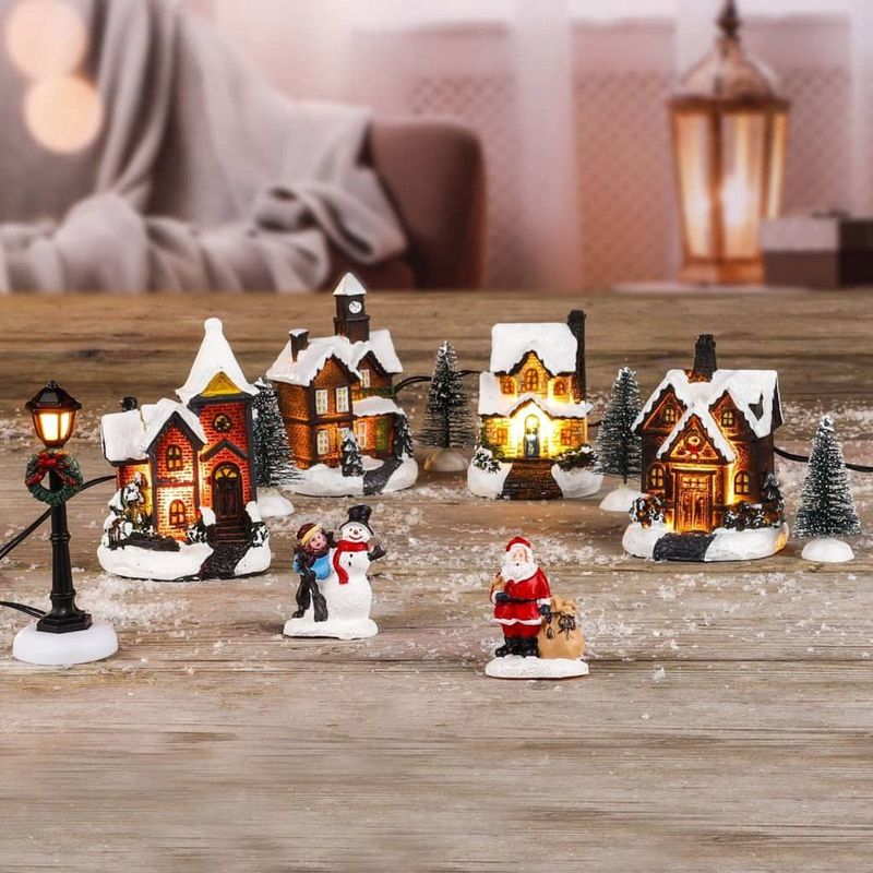 HI - Kerstdorp met LED's - Meerkleurig - Kerstdecoratie