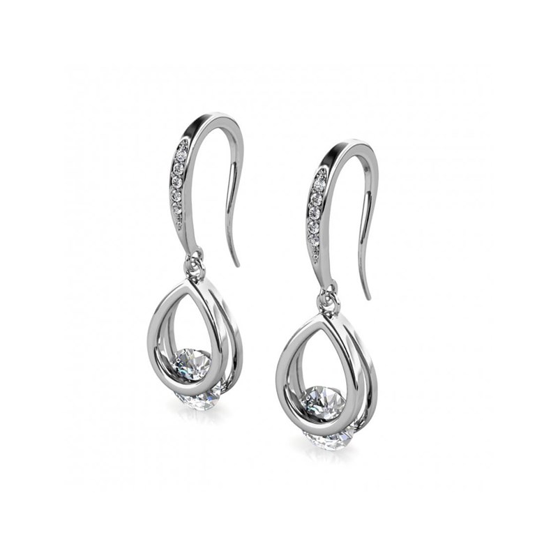 Boucles d'oreilles Tristin Hook - Argenté et Cristal