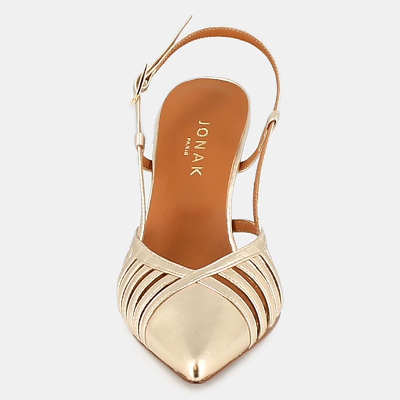 Jonak Sandales en Cuir Dinky platine - Talon 8 cm