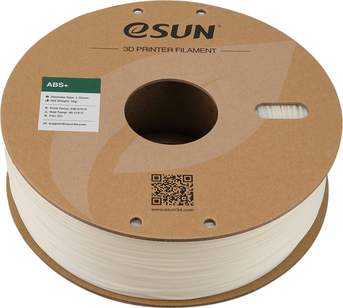 eSUN  ABS+ White, 1,75 mm / 1000 g    ABS Filament mit verbesserten mechanischen Eigenschaften
