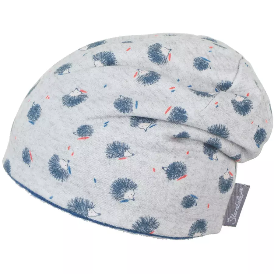Sterntaler Slouch-Beanie Igel hellgrau