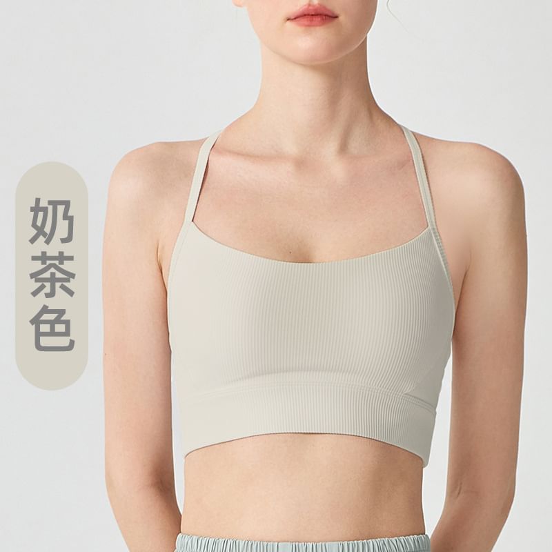 Runyz - Haltertop met open rug en effen padding