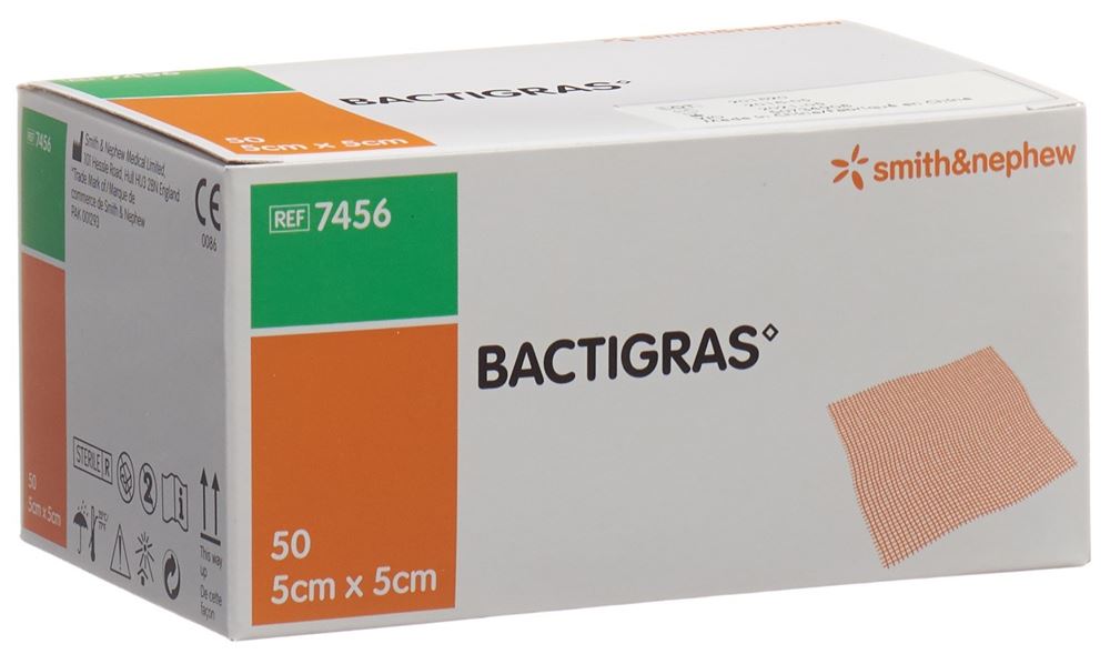 BACTIGRAS Gazeverband Gaze 5cmx5cm Btl 1 Stk