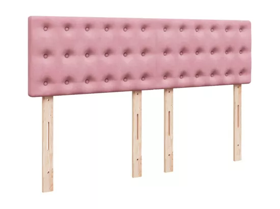 Sommier à lattes de lit avec matelas Rose 160x200 cm Velours