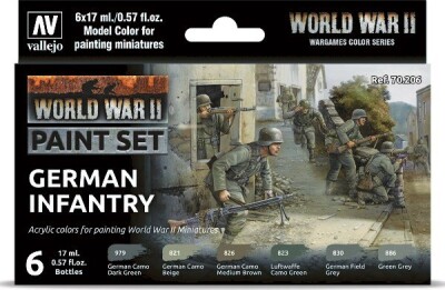 Vallejo - Wwii Paint Set - German Infantry - 6X17 ML - 70206