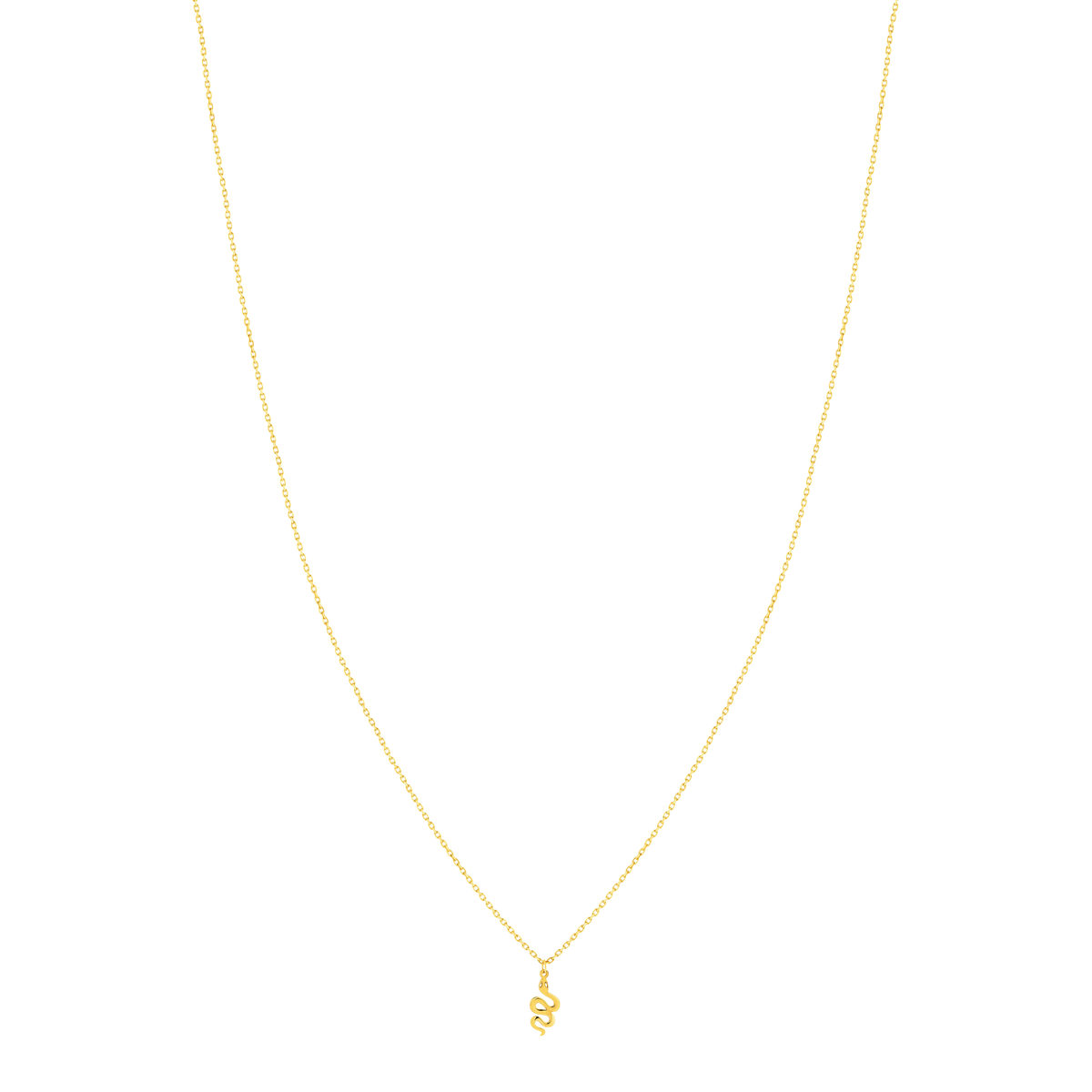 Collier or 375 jaune, motif serpent 45 cm
