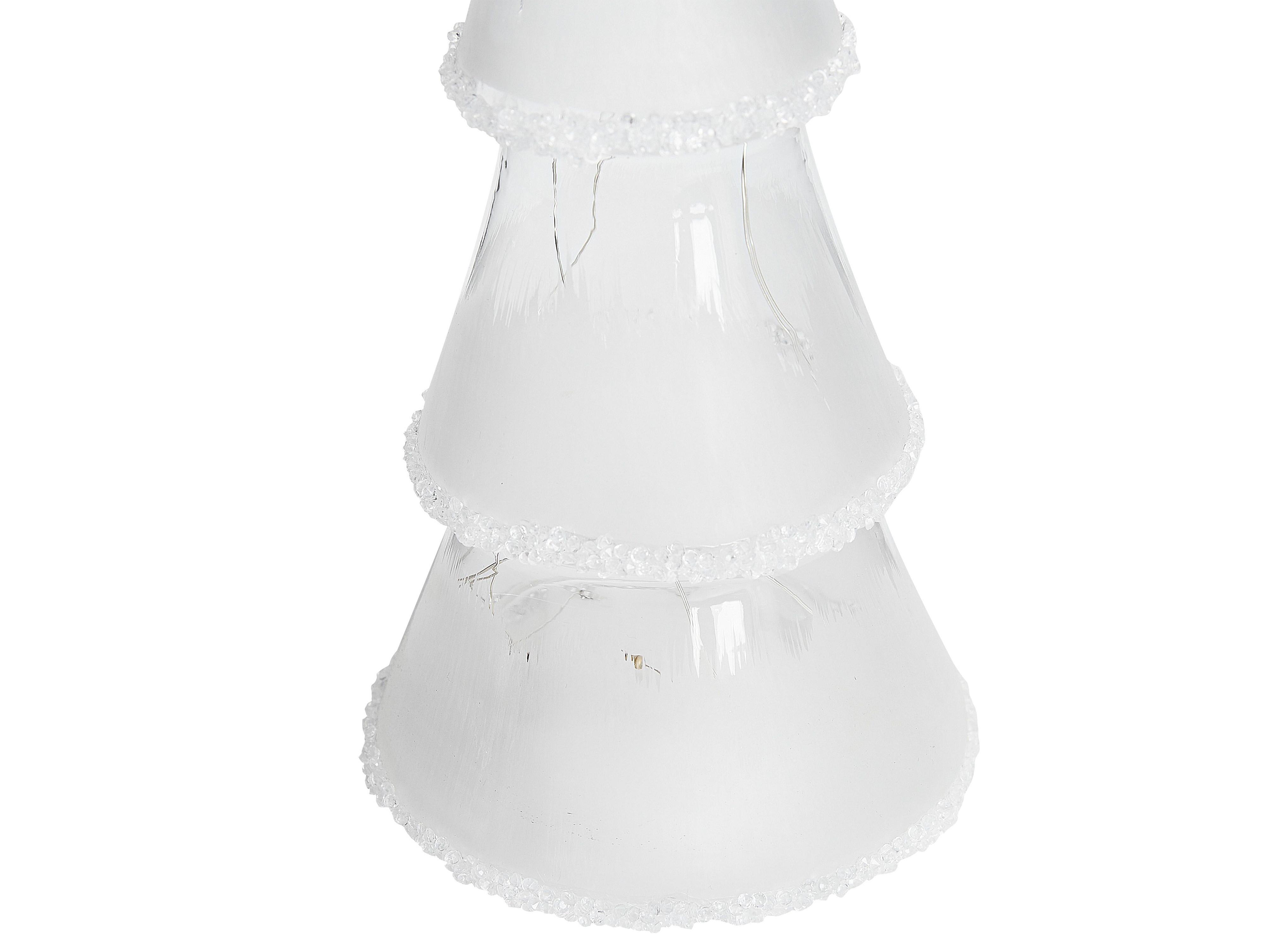 Set van 3 figuren LED KIERINKI Kerstboom 22/27/33 cm Wit