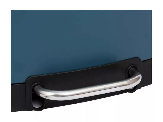 Poubelle en Métal 30 Litres Bleu ouverture à pédale