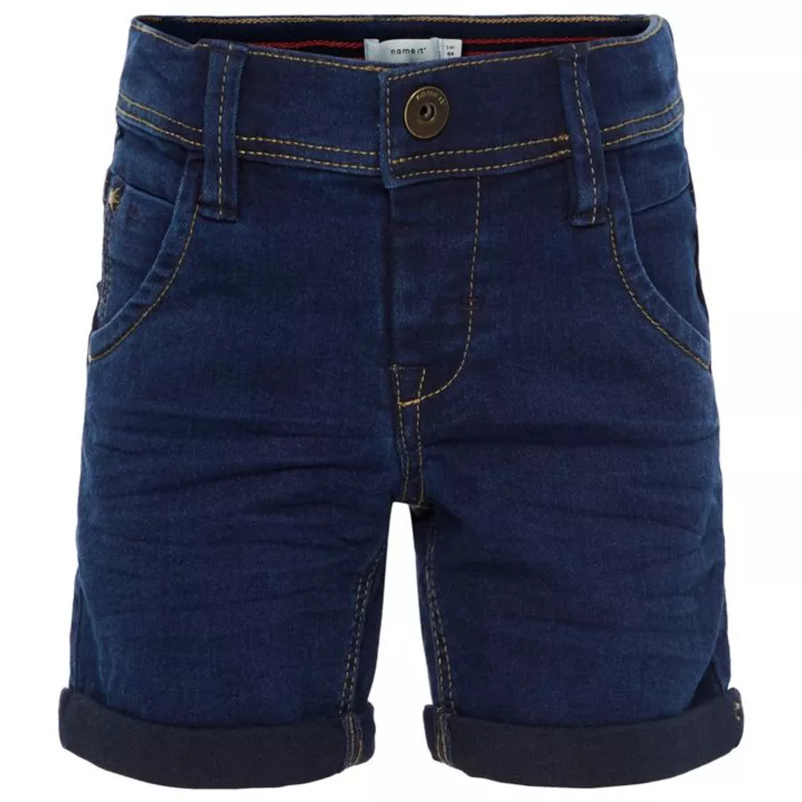 name it Boys Jeans Shorts Ryan dark blue denim