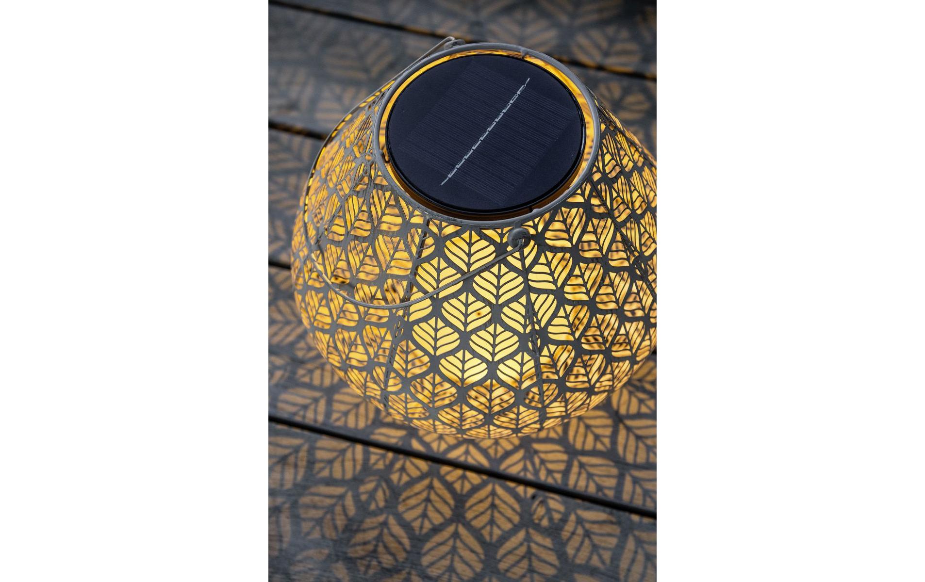 Laterne Solar Antic Grafic, 24 cm, HellbeigeSolarleuchte zum Aufstellen oder Aufhängen