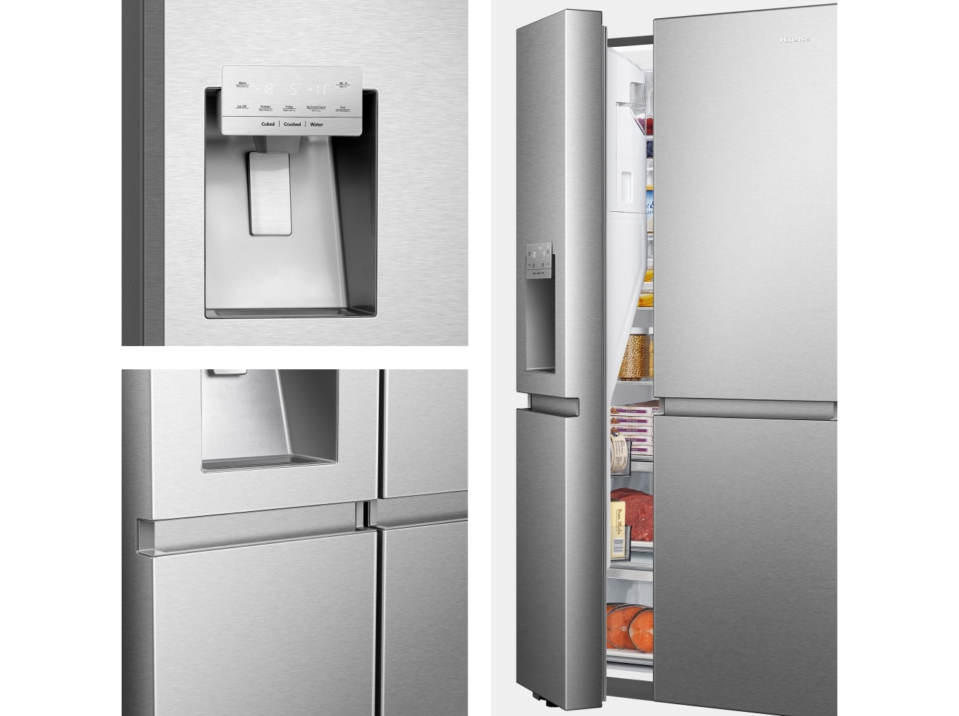 FRIGORÍFICO AMERICANO HISENSE RS818N4TIC LOOK INOX C 632L