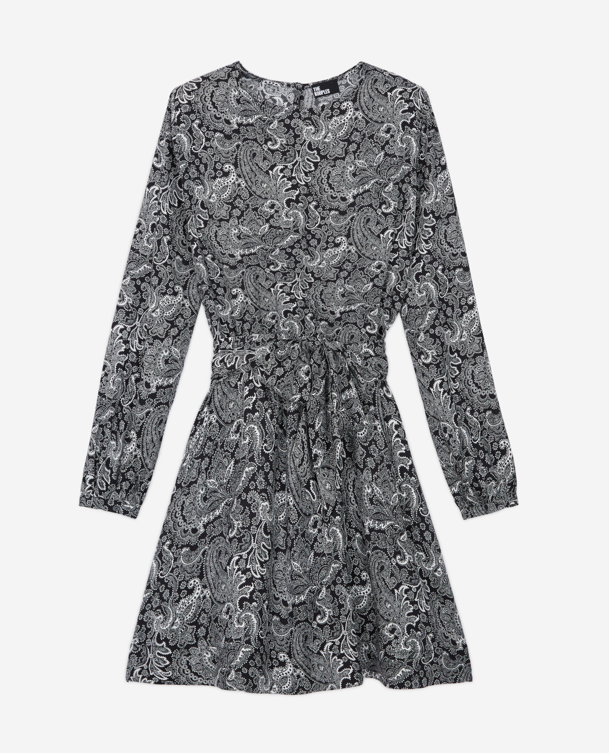 Robe courte avec ceinture imprimée