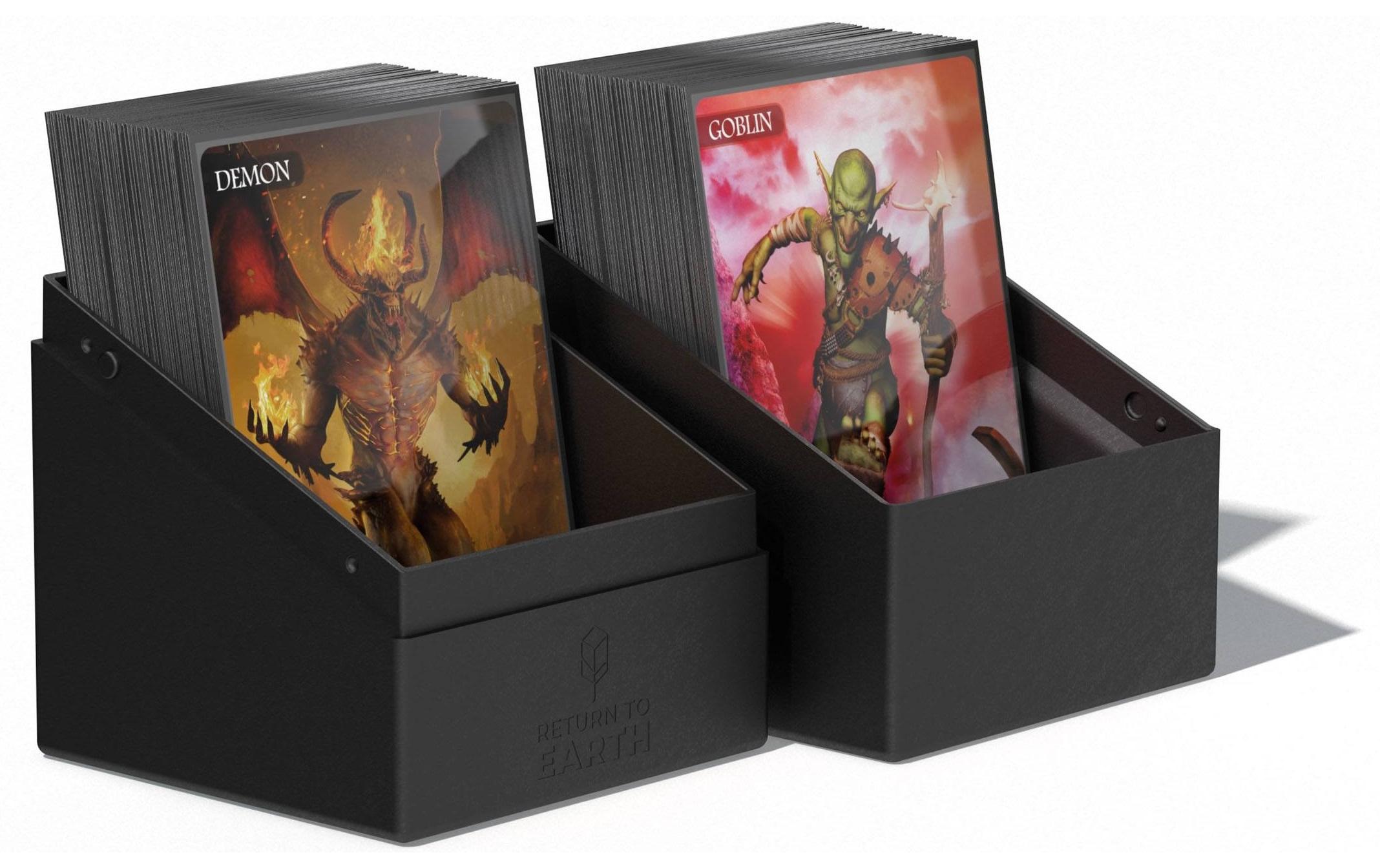 Kartenbox Return To Earth Boulder Deck Case 100+ SchwarzHochwertige Aufbewahrungsbox für Karten der Standardgrösse