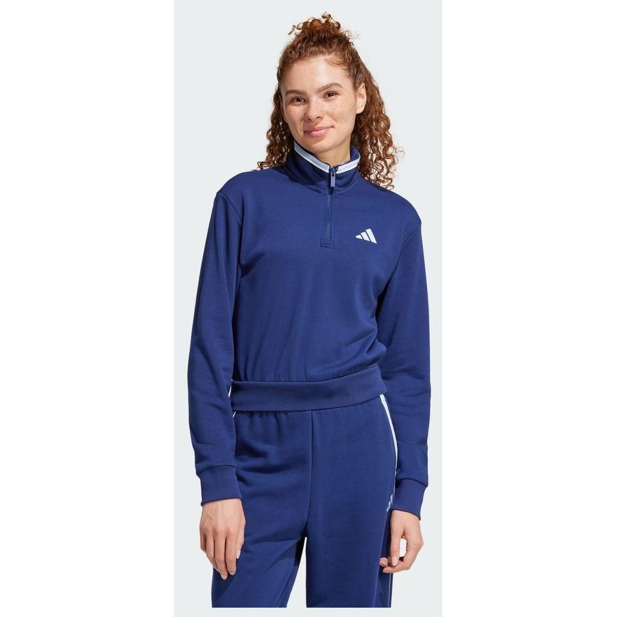Adidas Veste de survêtement courte molleton à quart de zip Essentials Color Pop