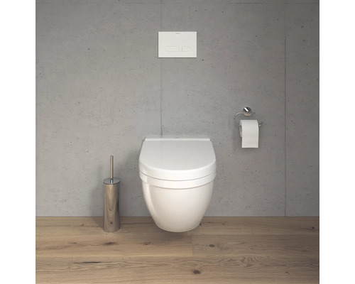 DURAVIT wandcloset Starck 3, diepe spoeling, open rand, glanzend wit, zonder toiletzitting, 2527090000