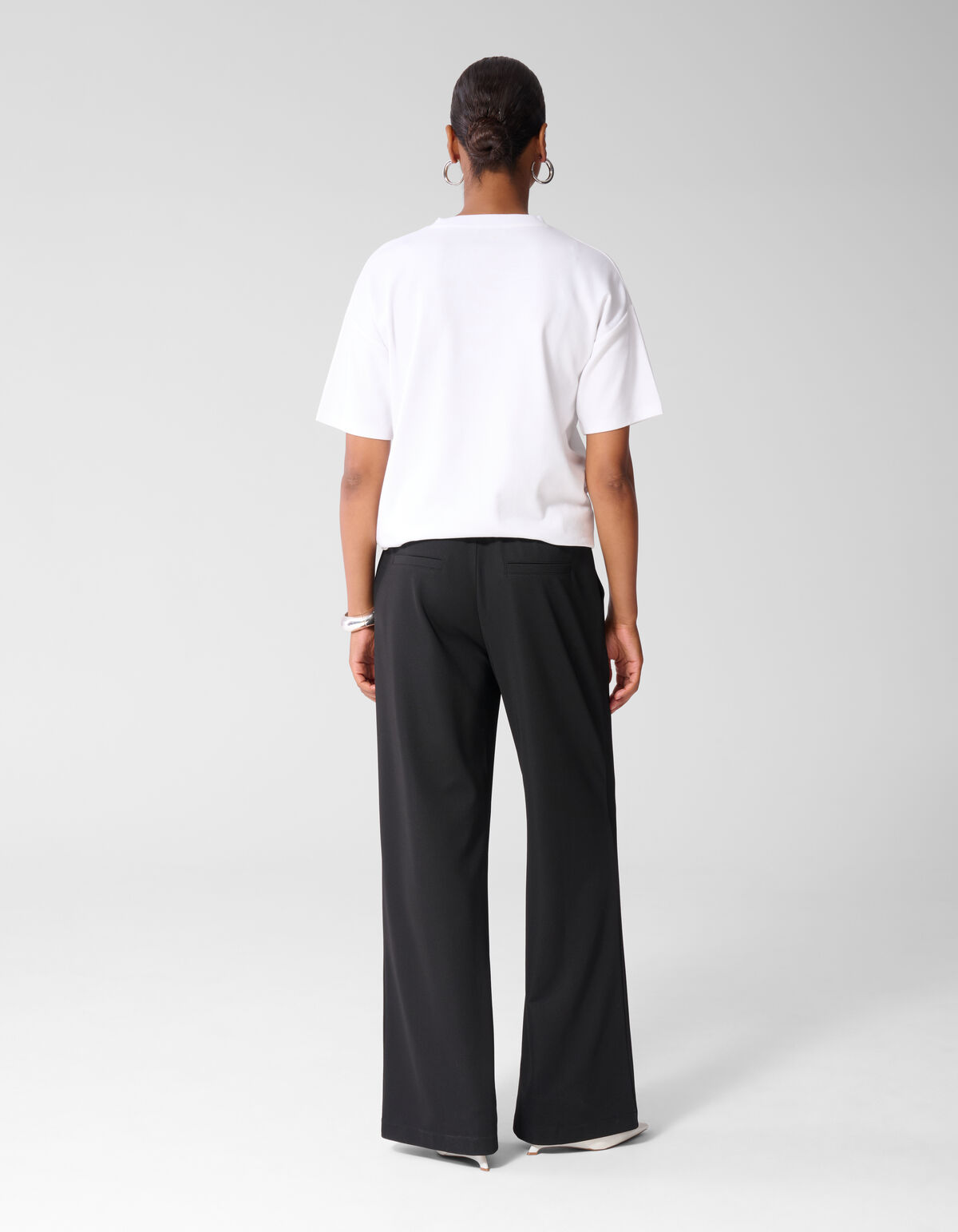Wide Leg Broek Zwart