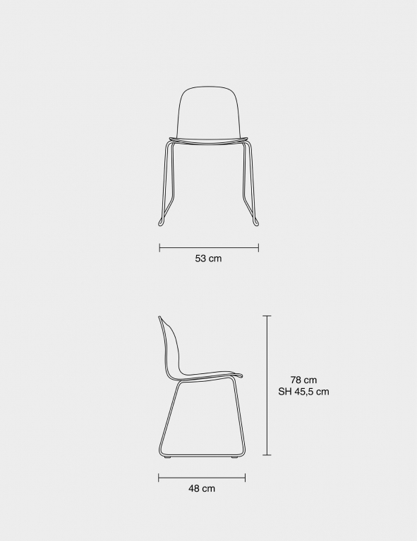 Muuto Visu Sled stoel zwart