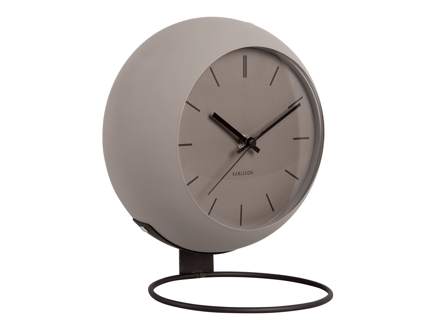 Table clock Nirvana Globe dark warm grey