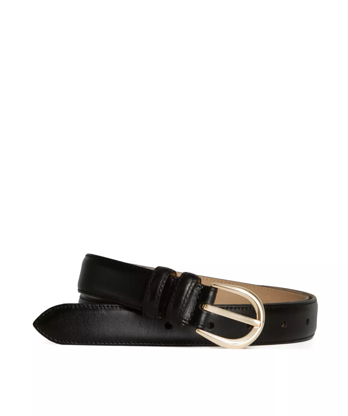 Ceinture ROME NOIR boucle Or