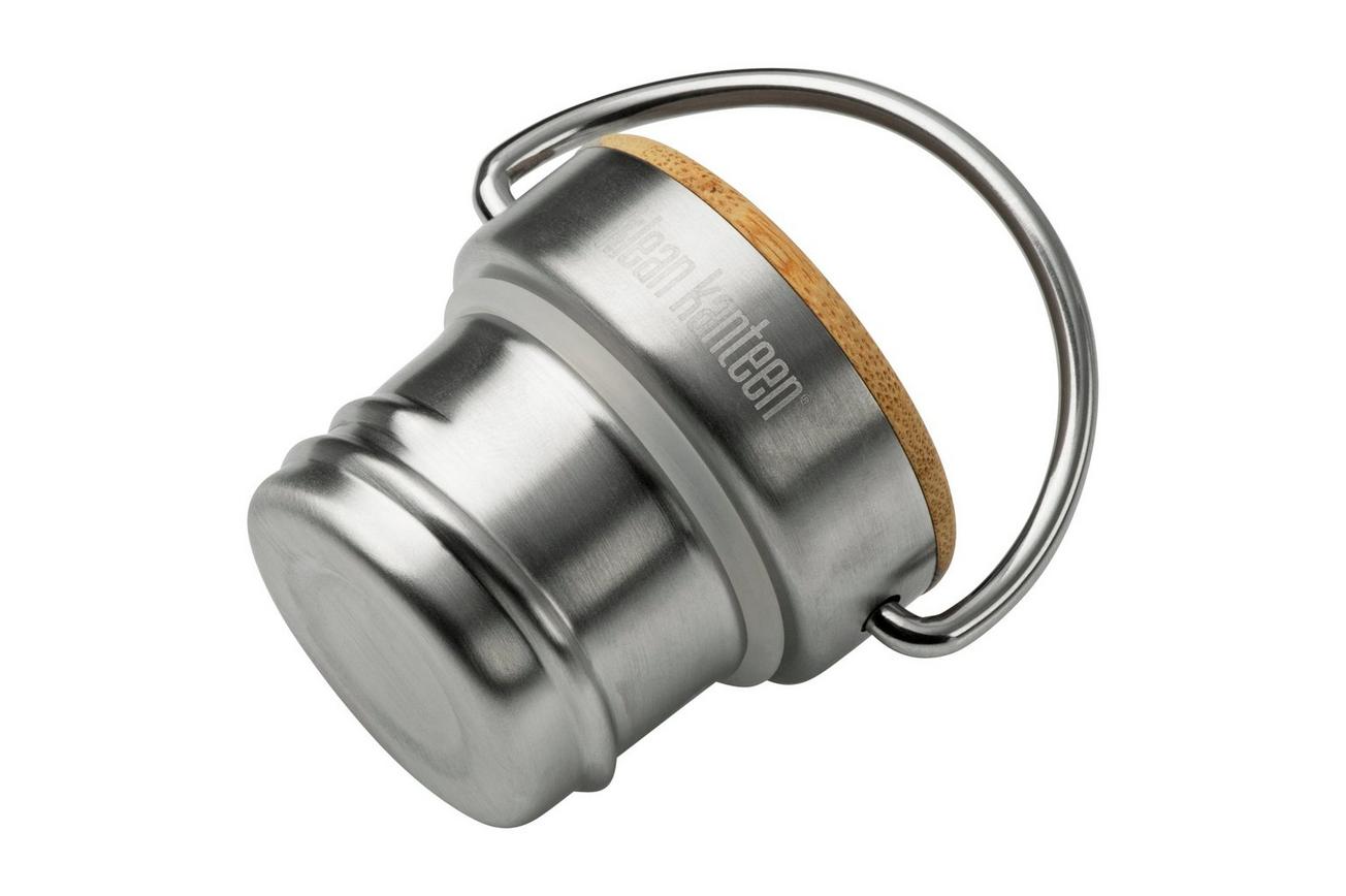 Klean Kanteen Stainless Bamboo Cap, lekvrije dop, rvs en bamboe