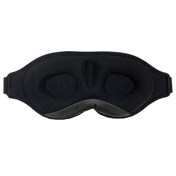 INF Komfortabel sovemaske / øyemaske Sort