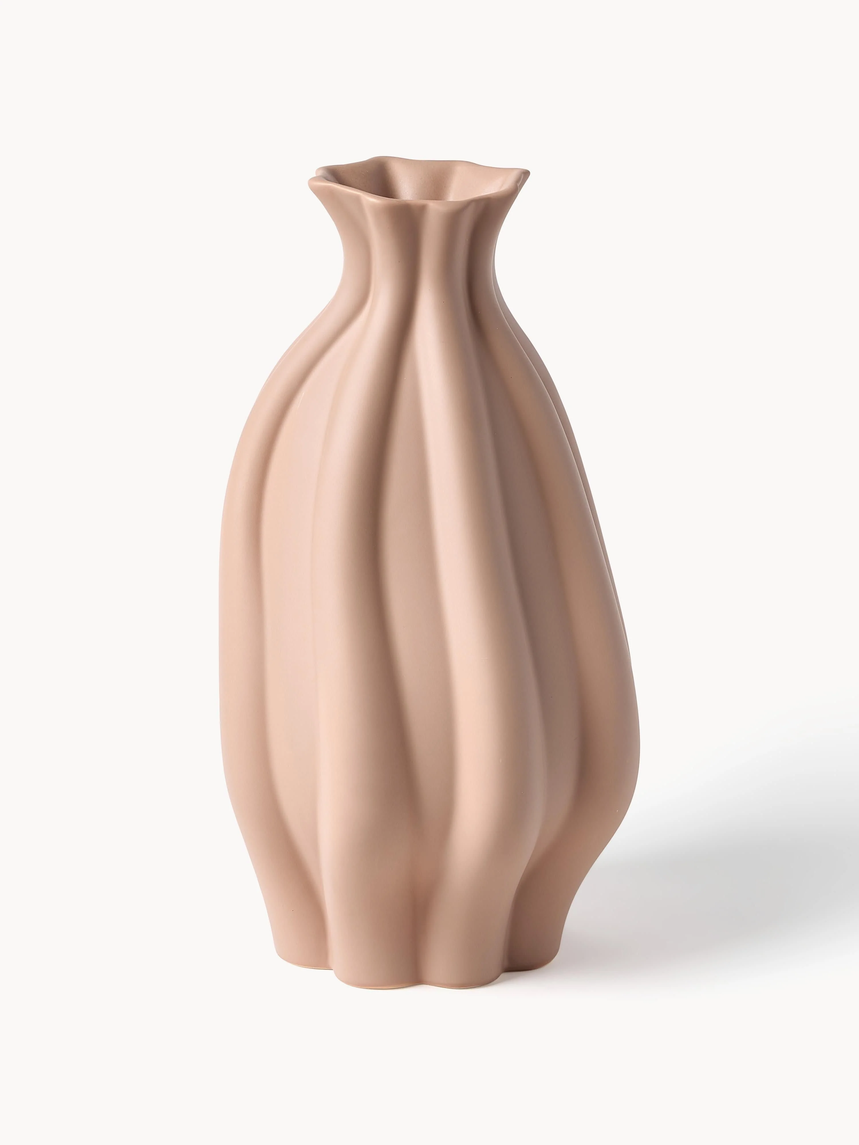 Vaas Blom van keramiek, H 33 cm