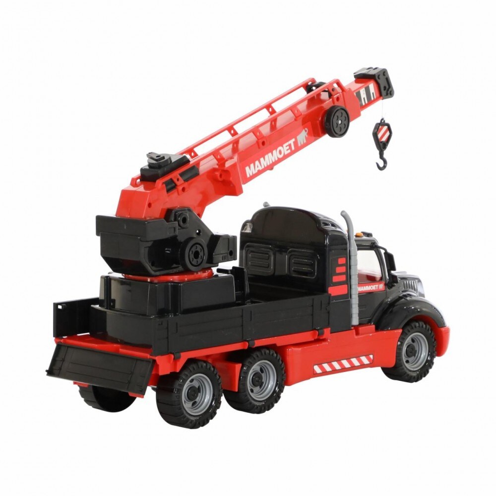 Polesie Spielzeug LKW Kranwagen 56832 Drehteller Simulationsglas 59,5 cm lang rot