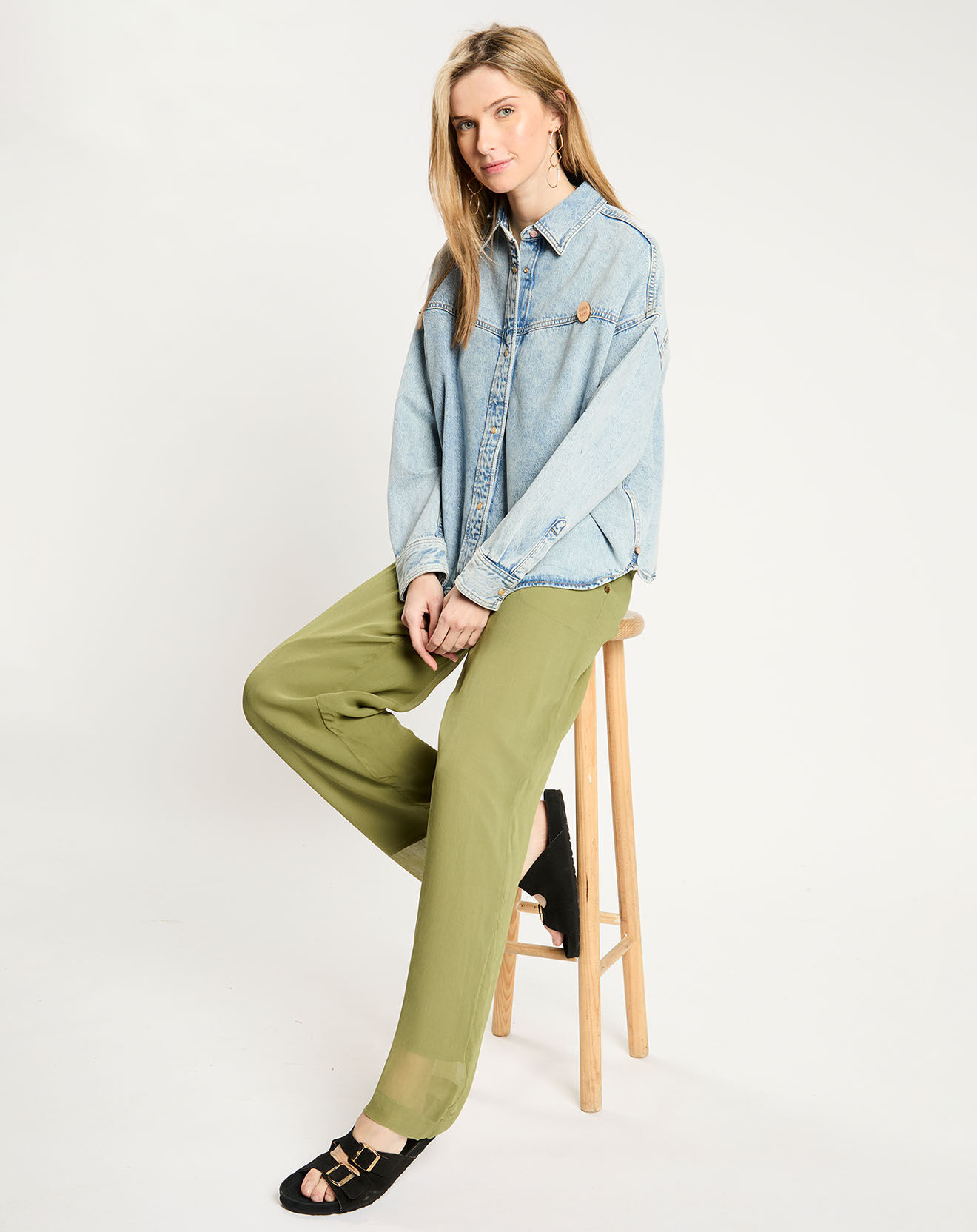 Scotch & Soda Veste en Jean Oversize bleu clair