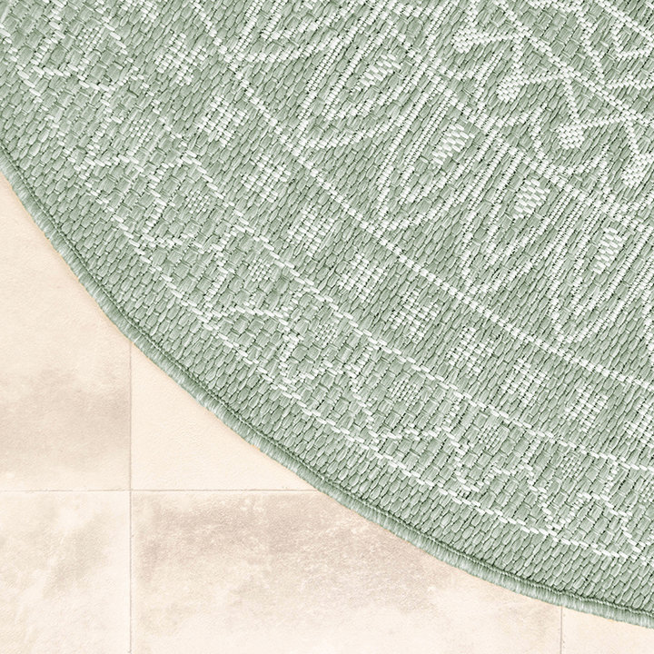 Rond buitenkleed - Summer Azteca Groen