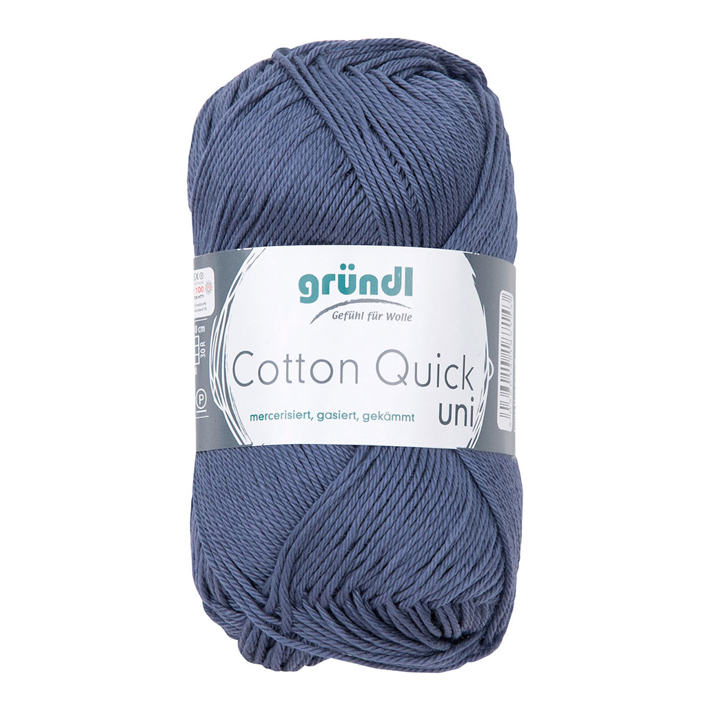 Pelote de laine COTTON QUICK bleu jean 50g