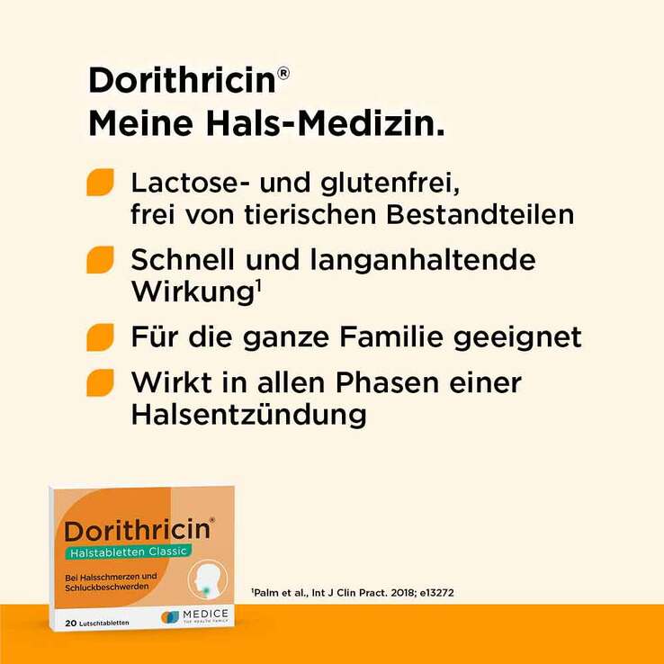 Dorithricin® Halstabletten Classic bei Halsschmerzen, 20 St