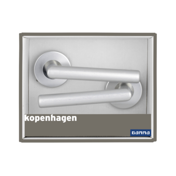 Gamma deurkruk set Kopenhagen rond rozet aluminium