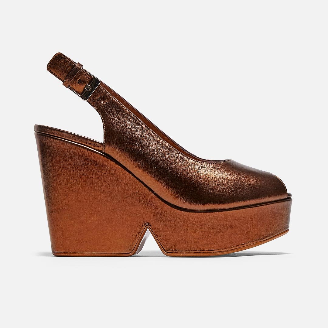 WEDGES - DYLAN wedges, lambskin rust