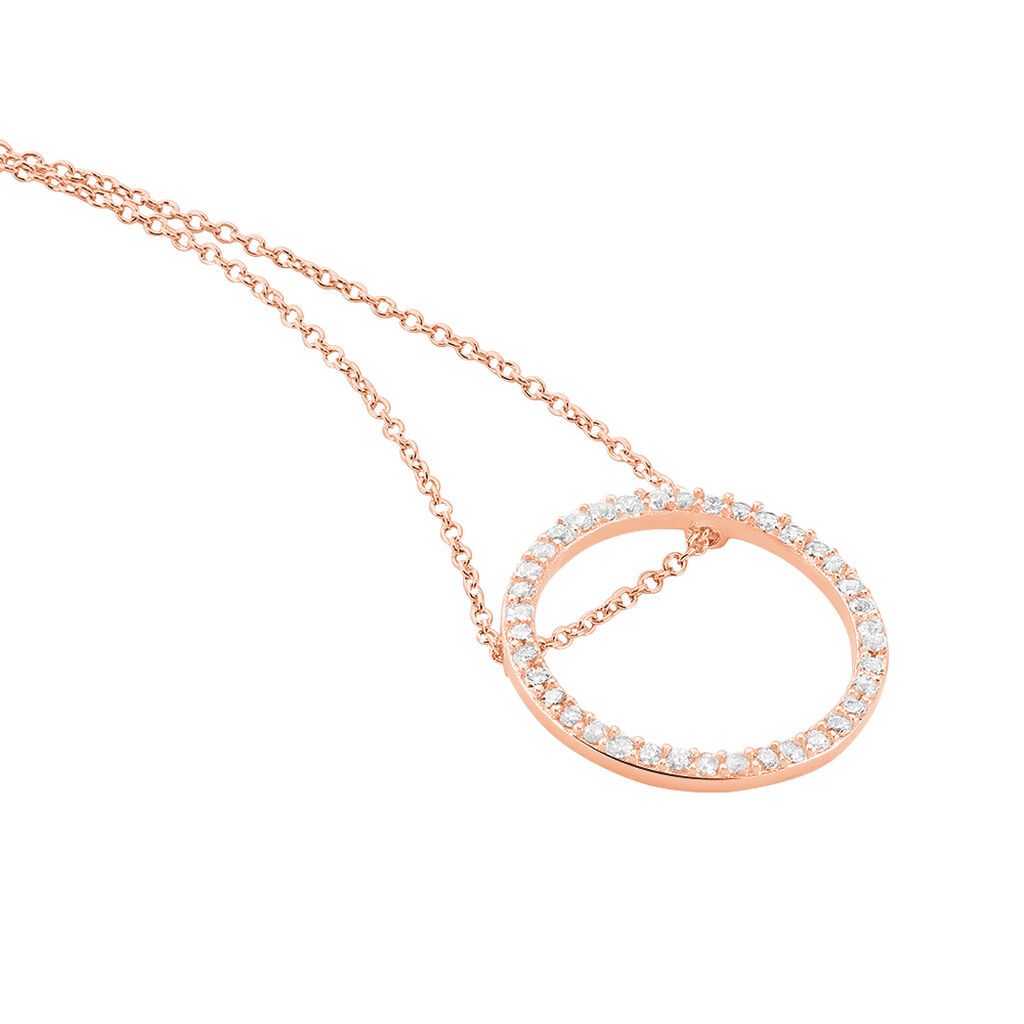 Collier Alysone Argent Rose Oxyde De Zirconium
