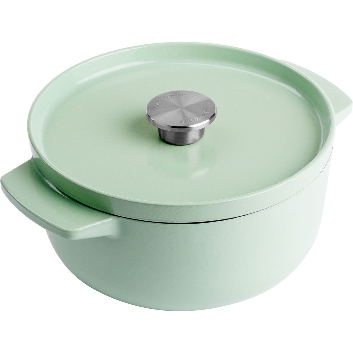 Støpejernsgryte 22 cm/3,3 liter, pistachio