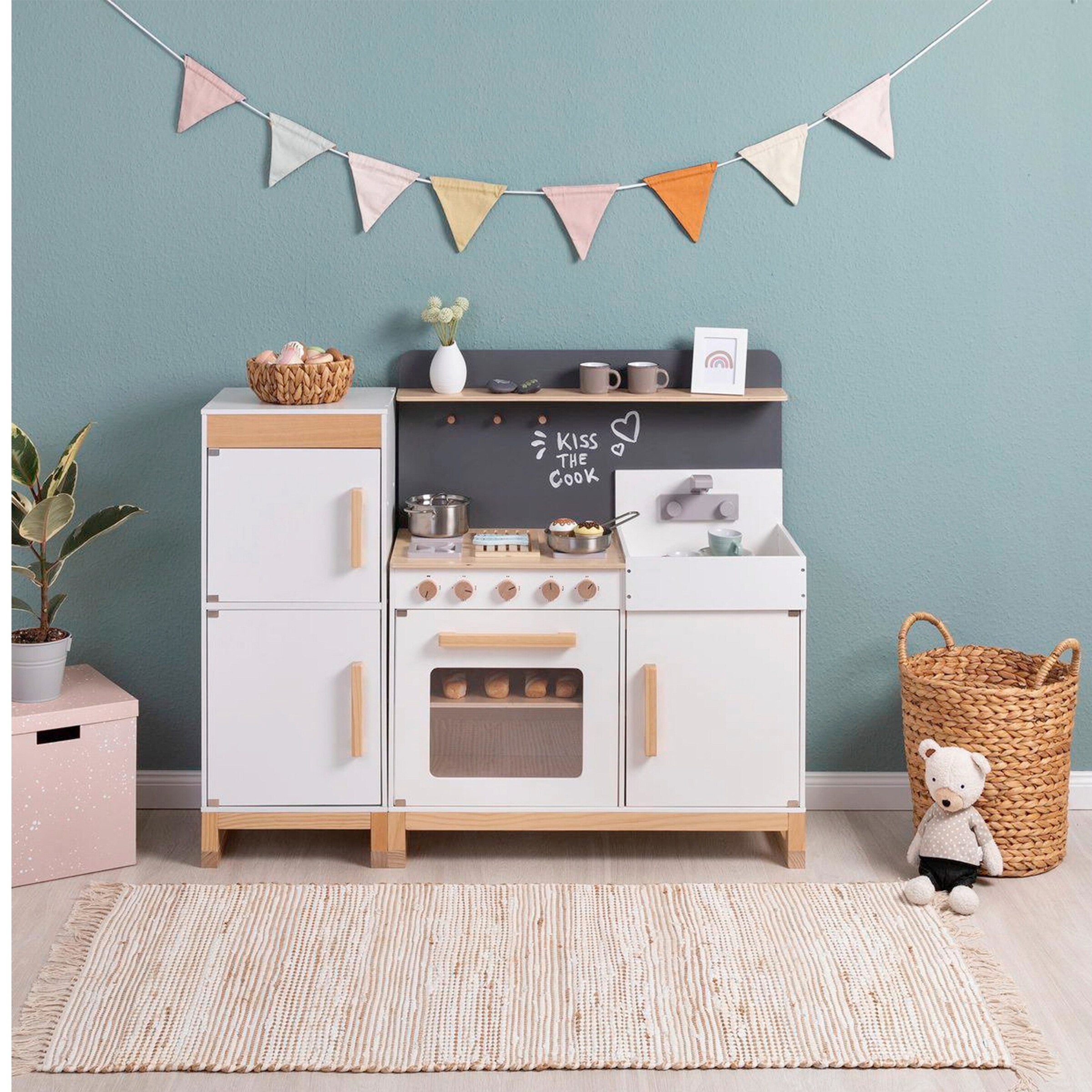 MUSTERKIND Kinderkühlschrank Ficus weiß/natur