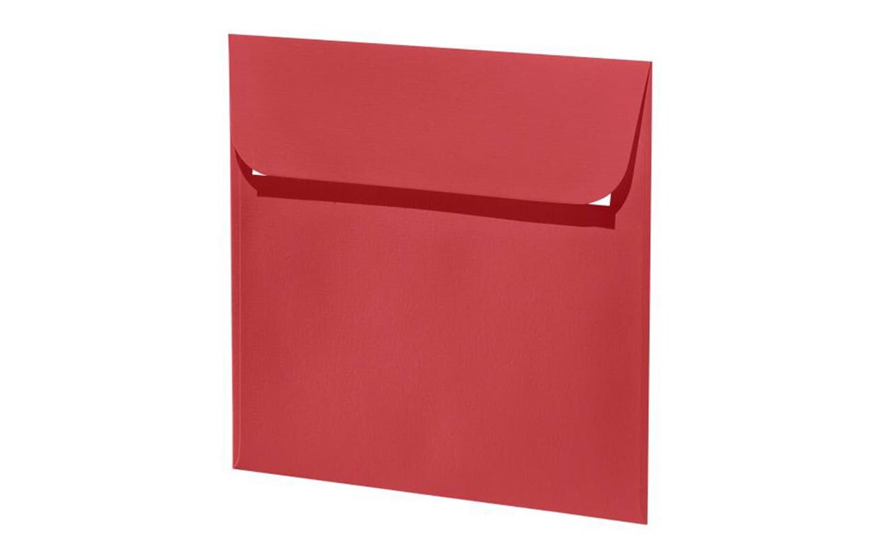 Couvert 1001, 16 x 16 cm, 5 Stück, RotEdler Briefumschlag