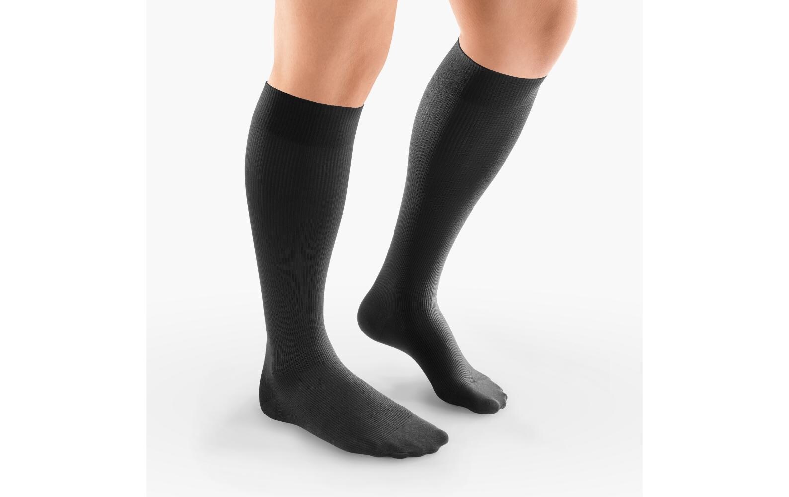 Cotton Support schwarz, MStützstrumpf, Reisestrumpf