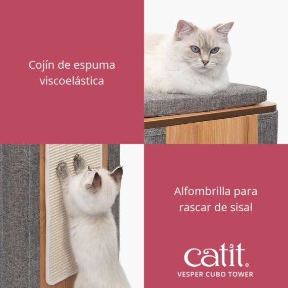 Arranhador Catit Tower Cube, cinza