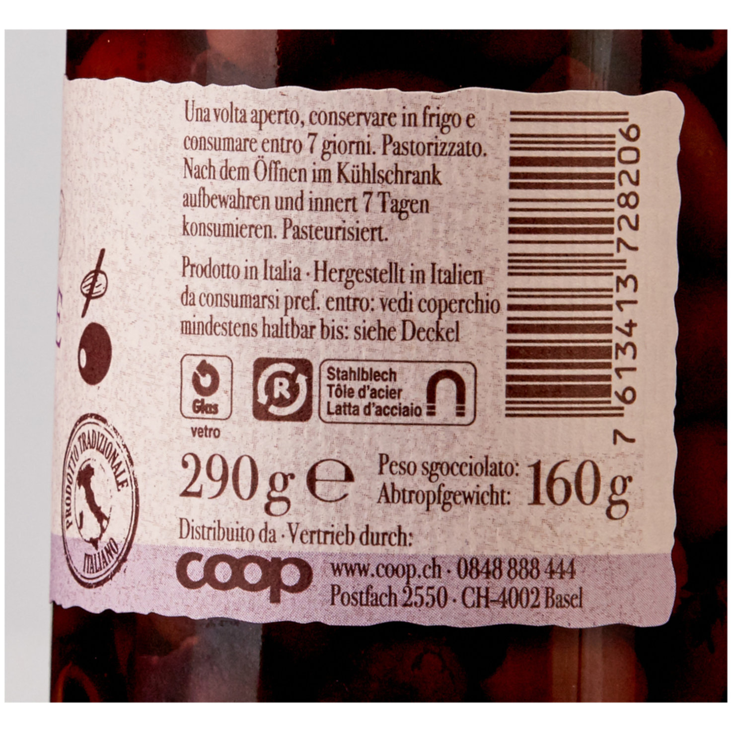 Sapori d'Italia Olive nere denocciolate