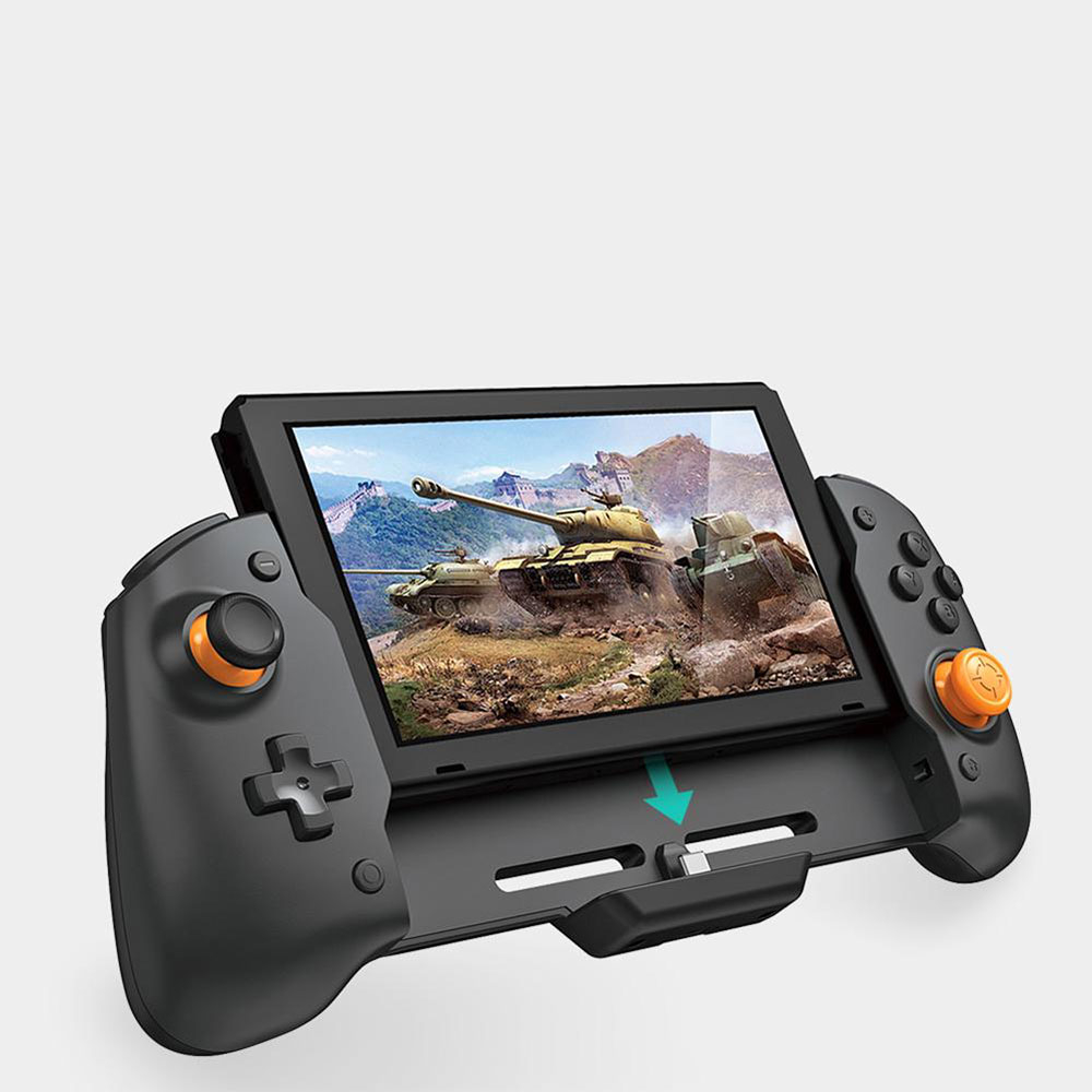 Wireless Controller Gamepad mit doppel Vibrations Motor kompatibel mit Switch / OLED - Schwarz / Gelb