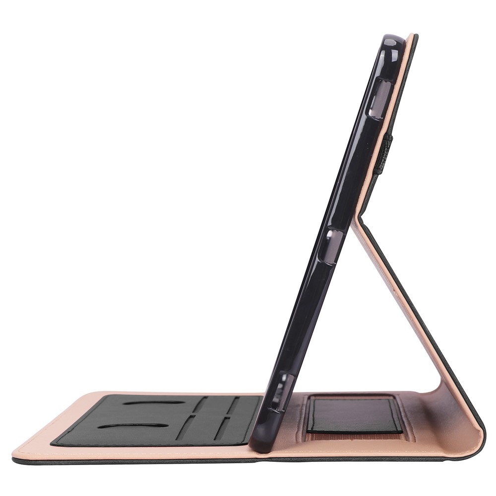 Samsung Galaxy Tab S8  Plus / Tab S7  Plus Leder Tasche Flip Cover mit Handschlaufe - Schwarz