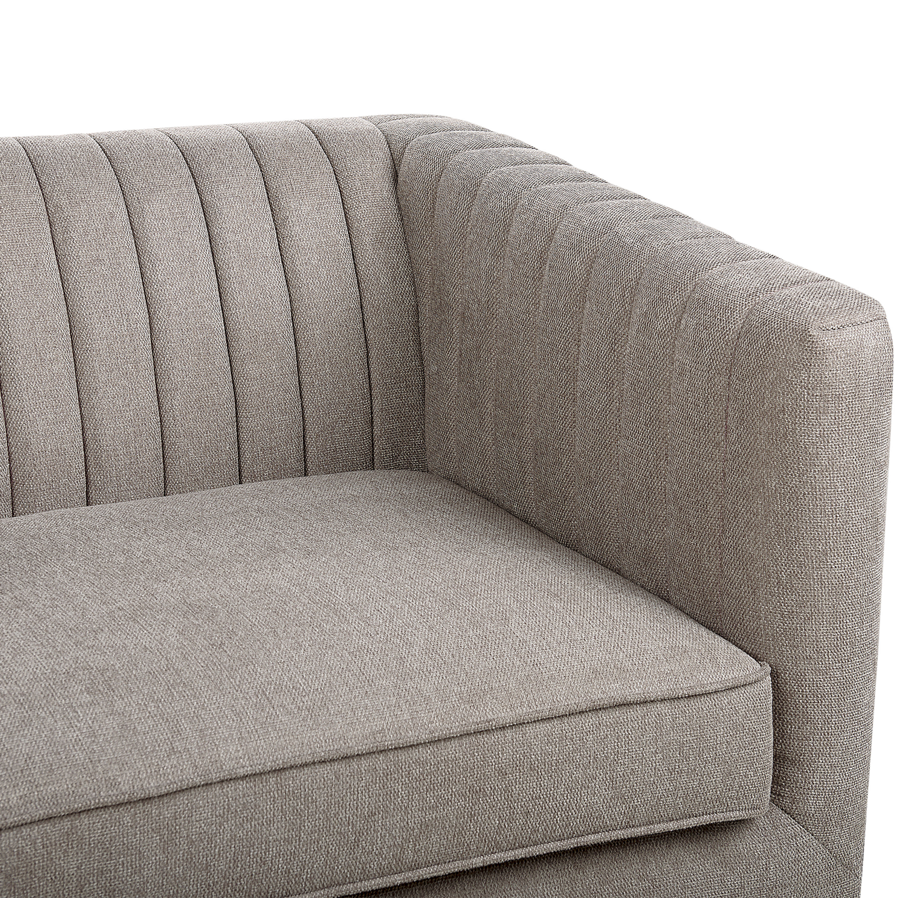 Beliani - SKAULE - Driezitsbank - Lichtbruin - Polyester