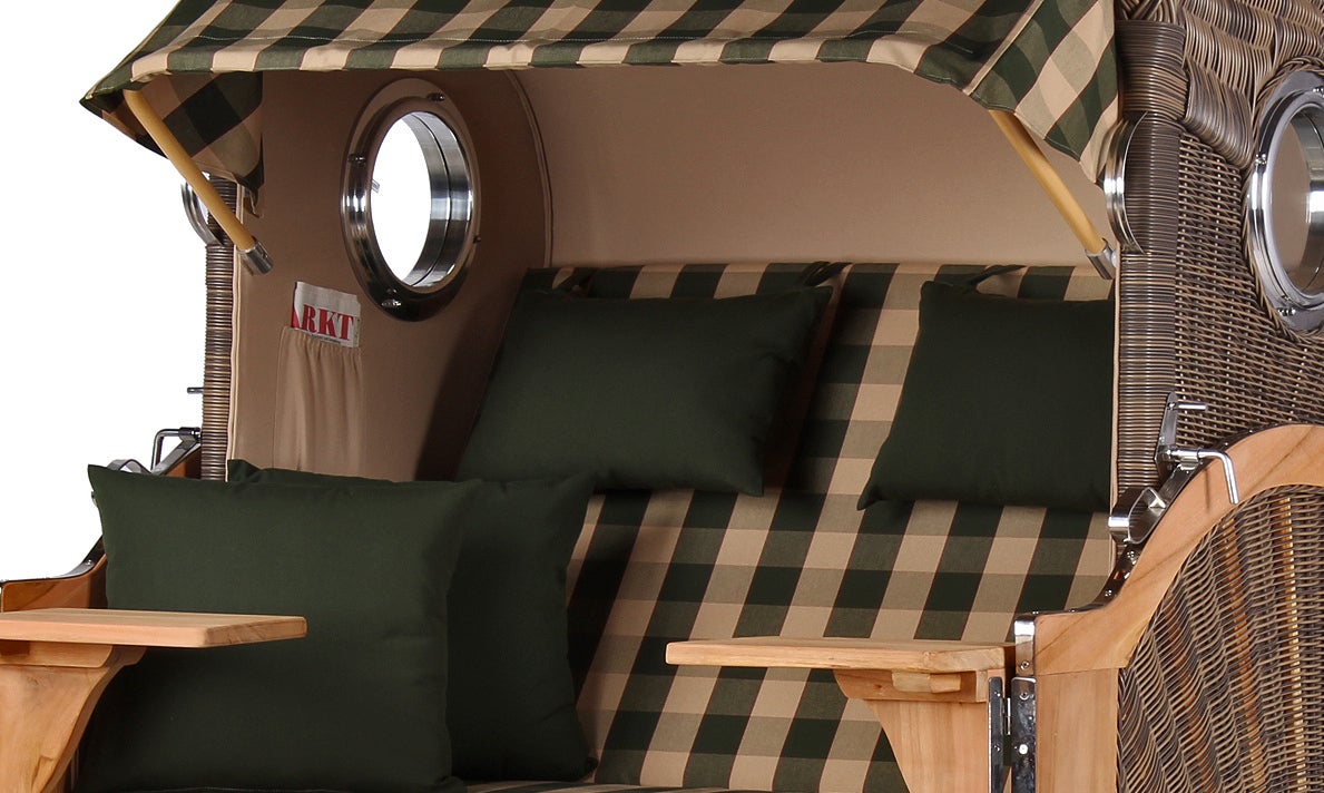 Strandstoel Rantum teak PE grijs design 506