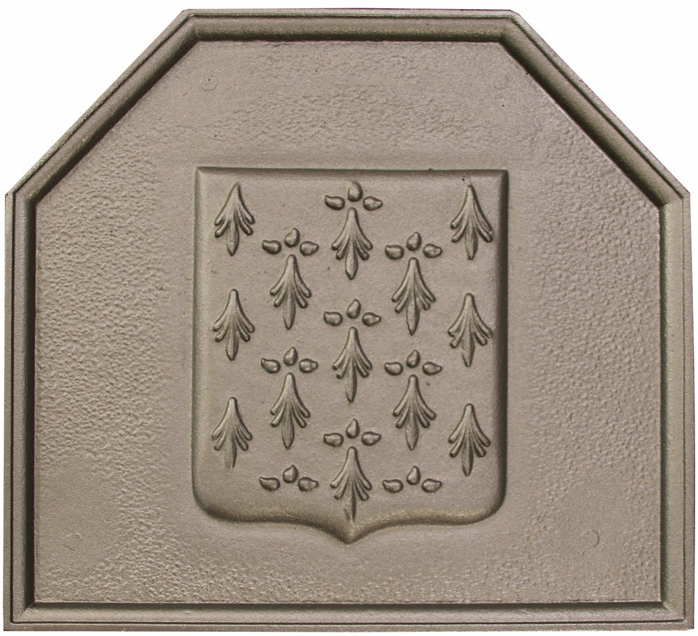 Plaque de cheminée armes de bretagne h. 49,5cm x l. 54,5cm