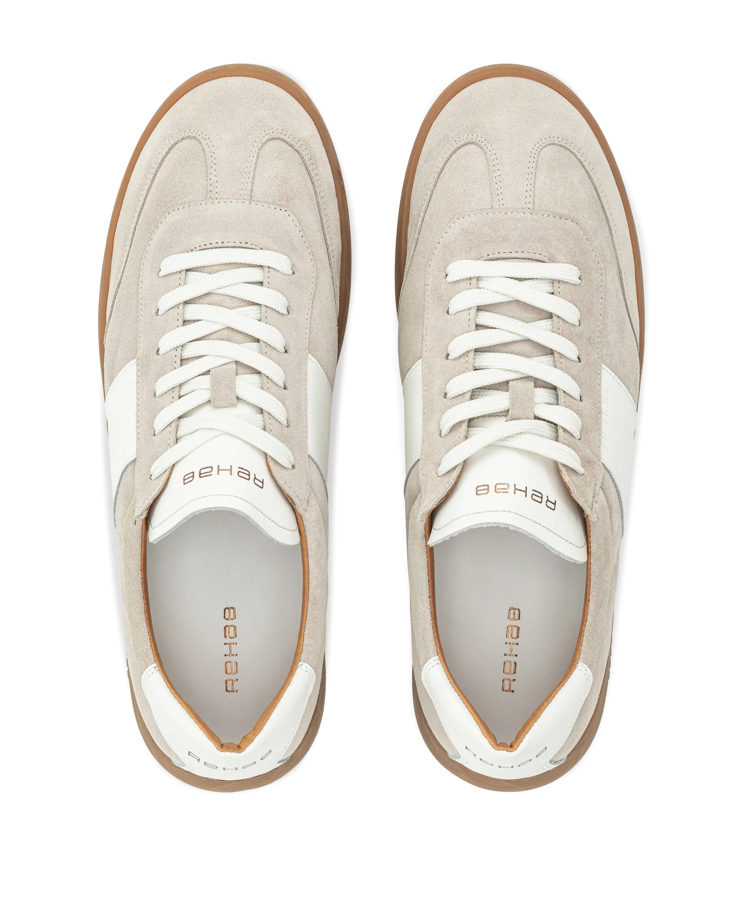 Rehab Zack sue LTHR heren sneakers beige