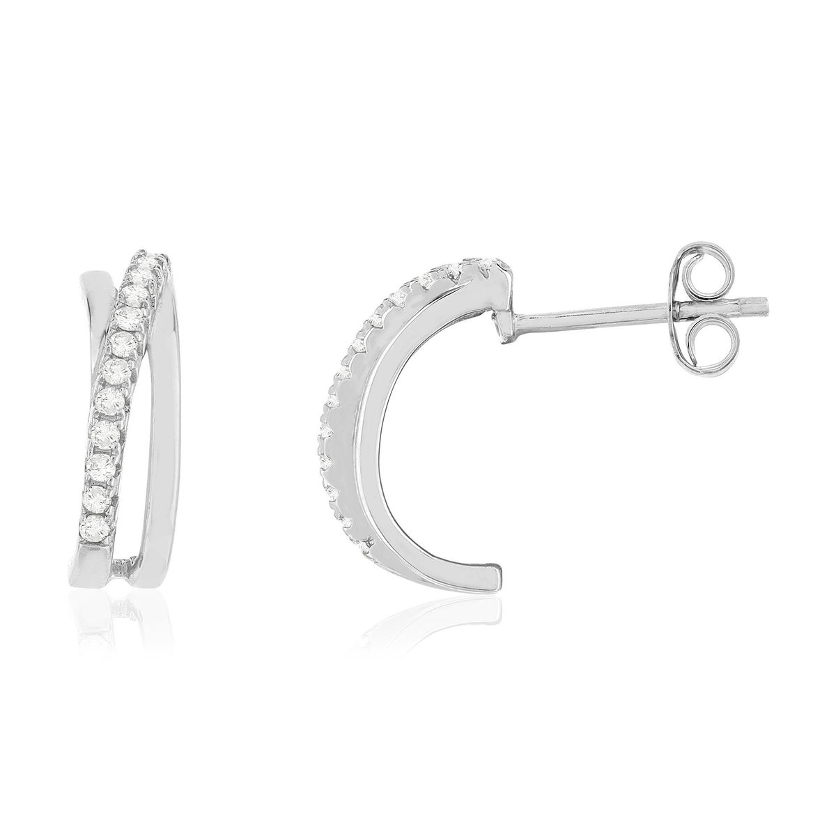Boucles d'oreilles argent 925 zirconias